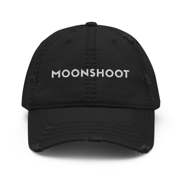 MOONSHOOT Signature Logo Distressed Dad Hat