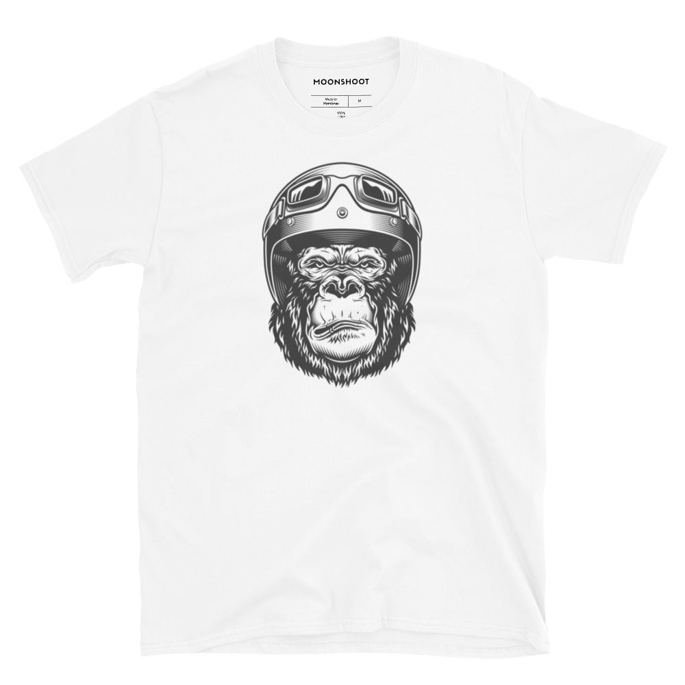 Ape Wearing Helmet Unisex T-Shirt