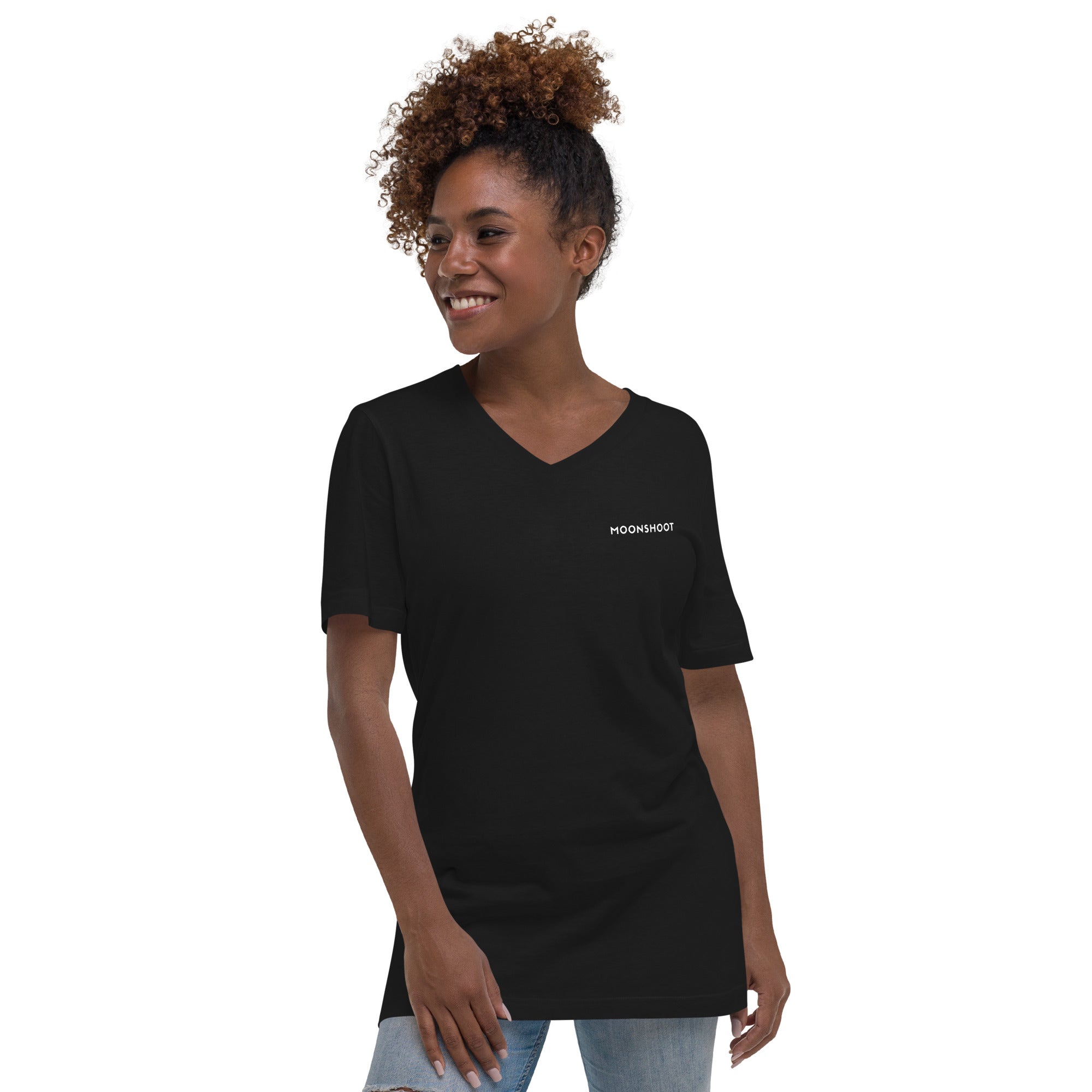 MOONSHOOT Signature Logo V-Neck T-Shirt